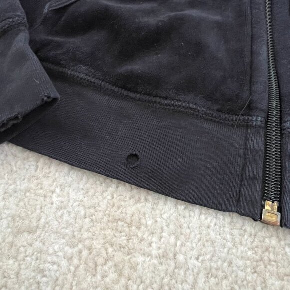 Juicy Couture Velour Zip Up Hoodie Track Jacket M Black - Picture 9 of 13